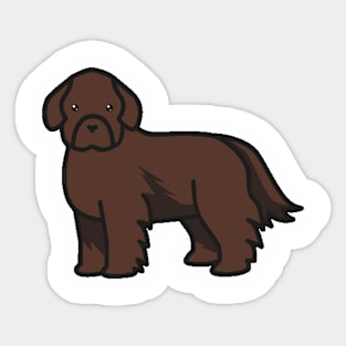 newfoundland dog brown cartoon yet another one Sticker